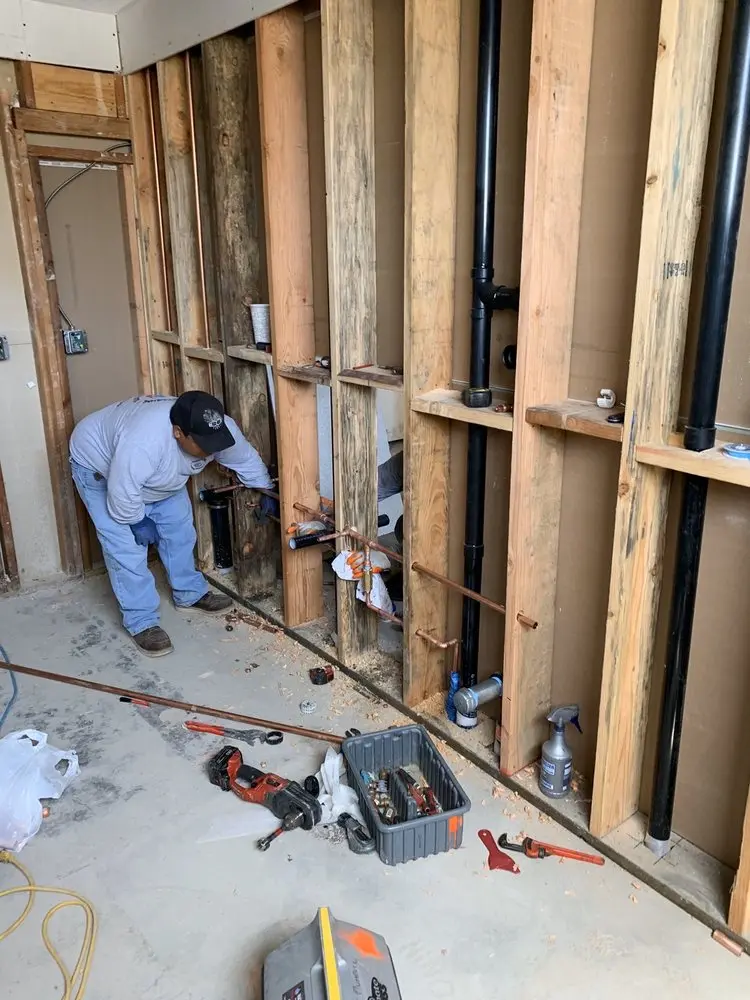 Commercial rough-in plumbing for Trenchless Sewer Repair in Panorama City